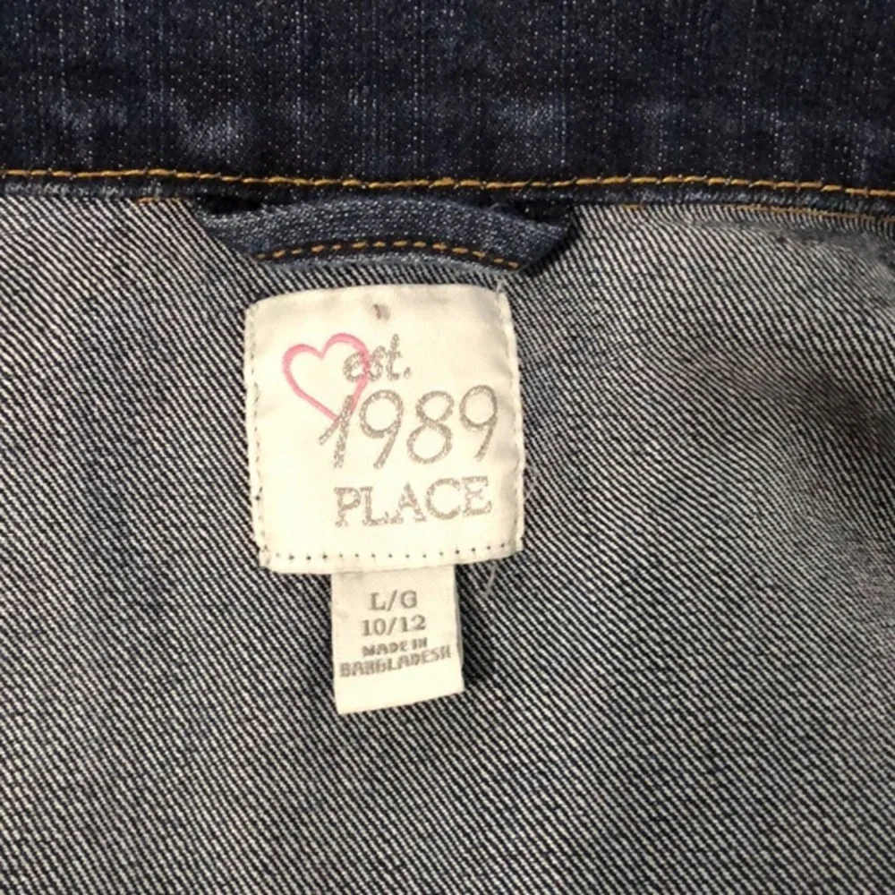 Children’s place denim blue‎ Jean jacket size large 10/12 girls